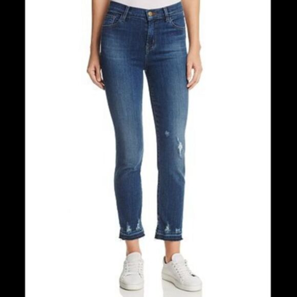 J Brand Ruby High Rise Crop in Tonic
